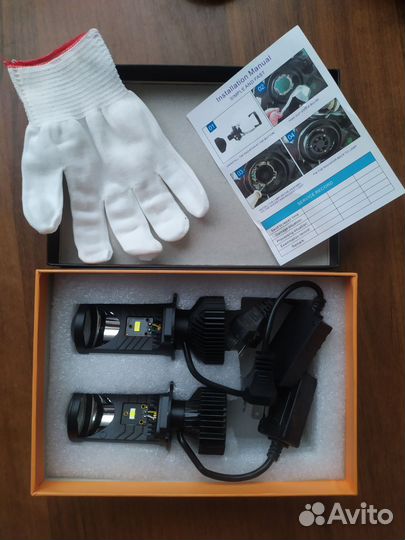 Лед лампы h4 с линзой