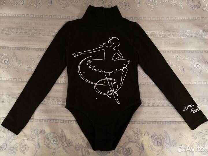 Купальник для гимнастики 128-134 см, юбка, балетки