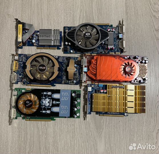 Старые Видеокарты, кабели и прочие запчасти от пк