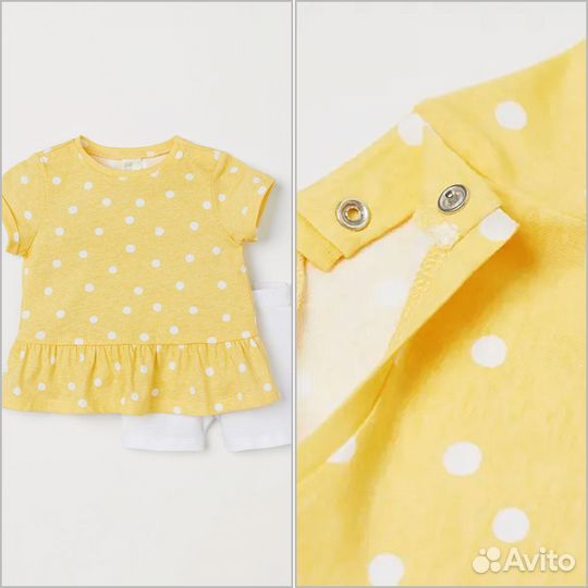H&M 92 платья/комлект для девочки, летние вещи нм