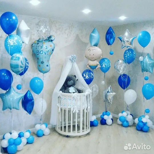 Гелиевые шары и шарики Колпино выписка с роддома