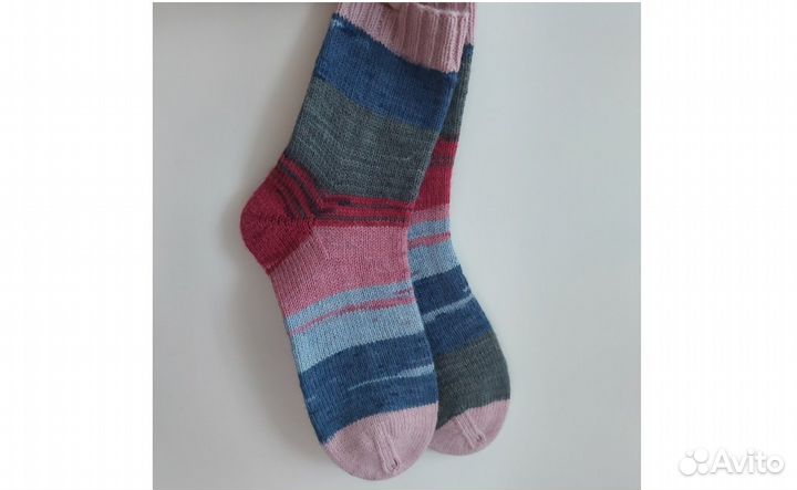 Носки ручной вязки шерстяные