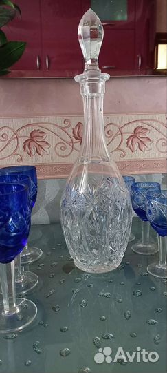 Графин хрустальный СССР с рюмками