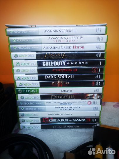Xbox 360 S 250Gb Прошитый + 15 лицензионных дисков