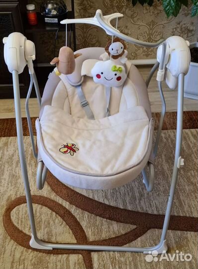 Детские электронные качели шезлонг