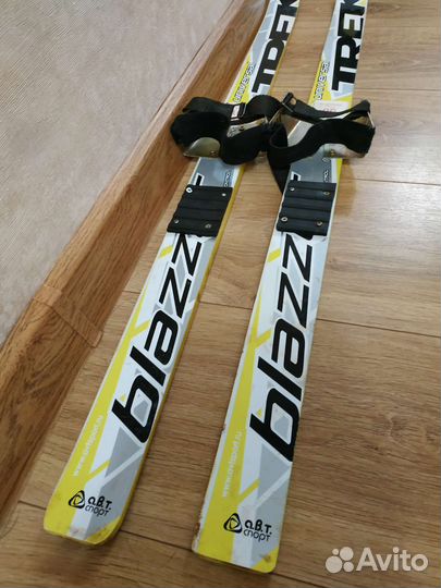 Детские лыжи trek просмолённые с креплениями