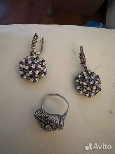 Серебряные серьги СССР