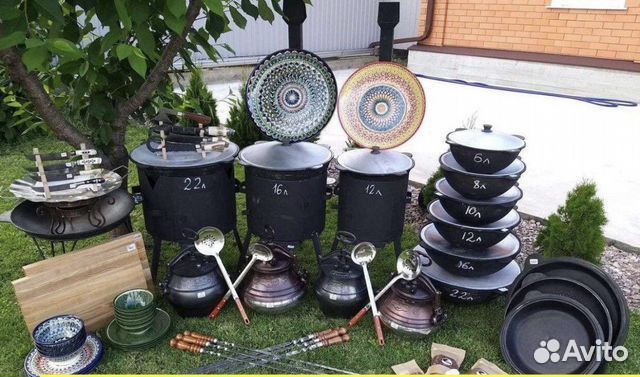 Узбекские чугунные казаны, афганские казаны, печи