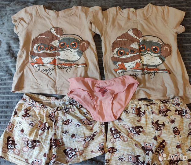 Пакет. 48 вещей для девочки 92-122, для двойни