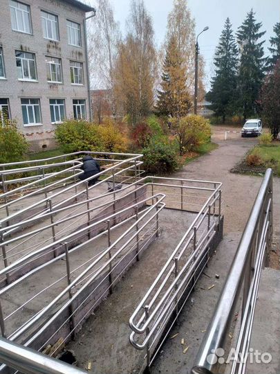 Перила из нержавеющей стали с установкой