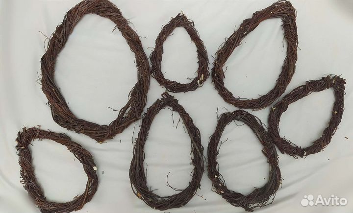 Яйцо пасхальное венок из веток берёзы каркасы