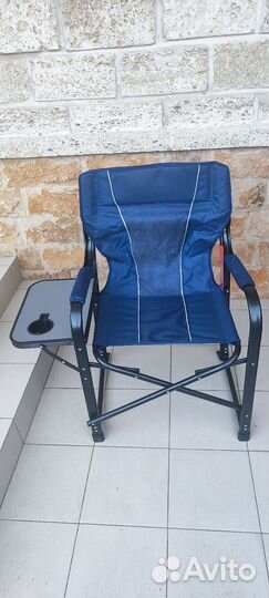 Кресло стальное с откидным столиком