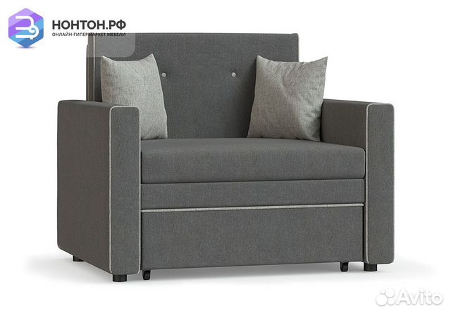 Кресло выкатное Найс серое / светло-серое