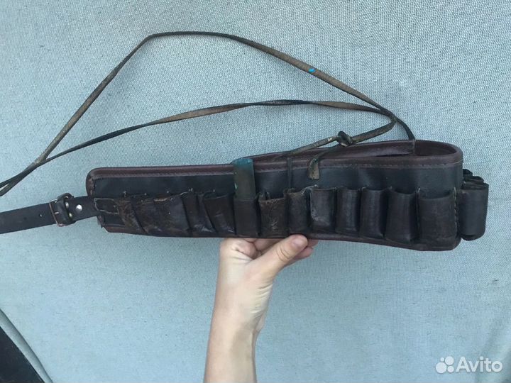 Патронташ из нат.кожи