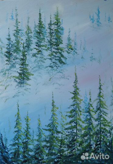 Картина масляными красками. Холст на картоне