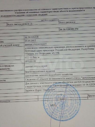 Участок 6,1 сот. (ИЖС)