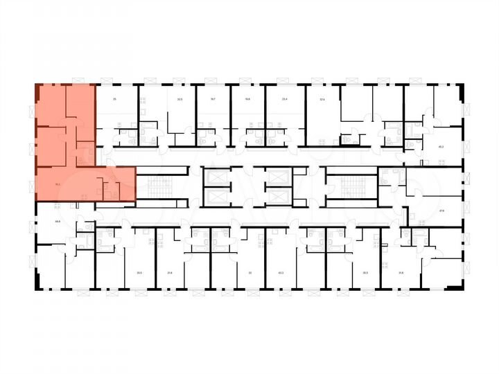 3-к. квартира, 78,3 м², 24/25 эт.