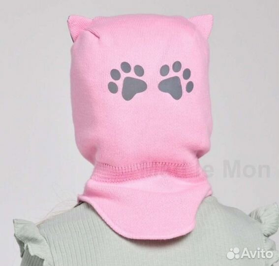 Шапка шлем для девочки 48 50