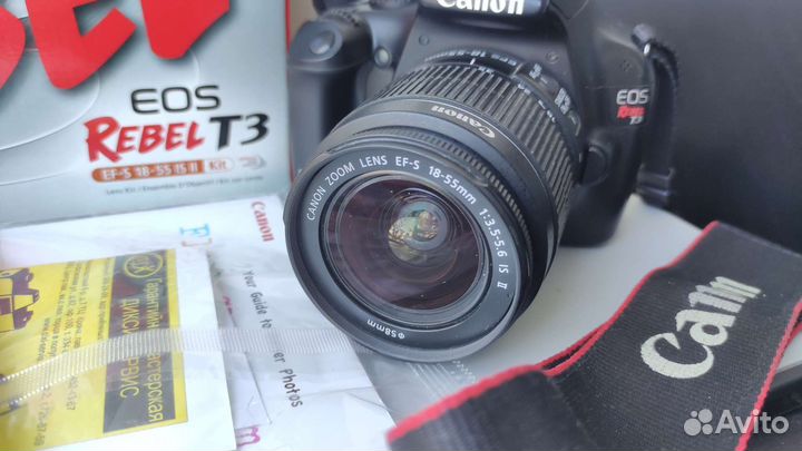 Canon 1100D kit 18-55 IS II полный комплект, идеал