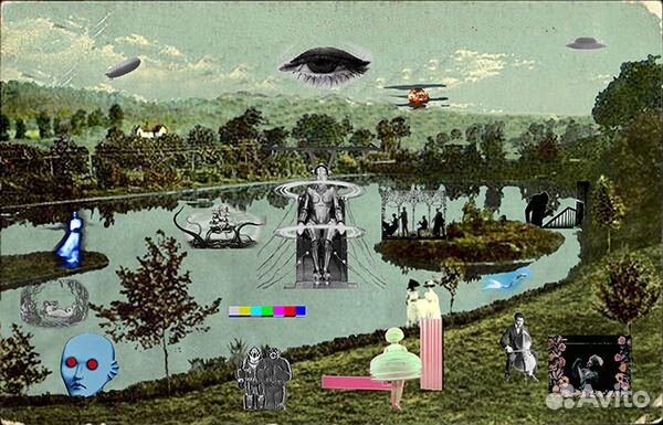 Lenticular printing, original collage