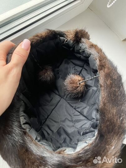 Шапка зимняя норковая женская