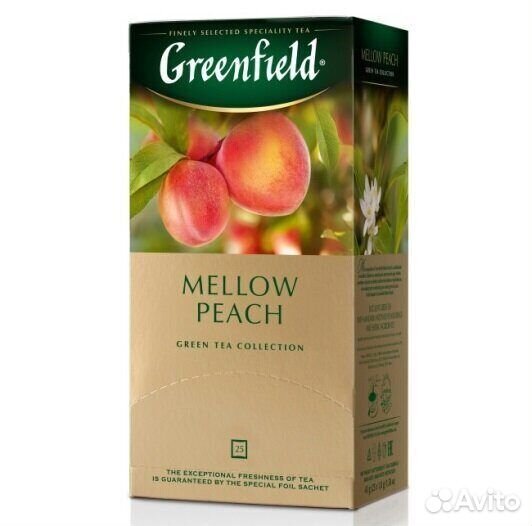 Чай Гринфилд Mellow Peach Зеленый 25 пакетиков