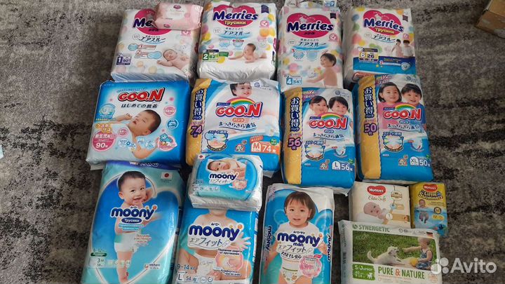 Подгузники Huggies Merries Moony Goon