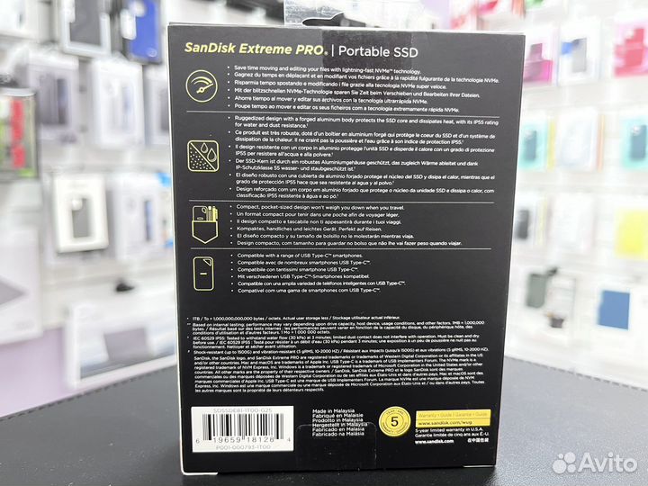 Портативный SanDisk Extreme PRO SSD V2 1TB