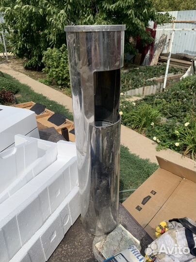 Урна с пепельницей хромированная