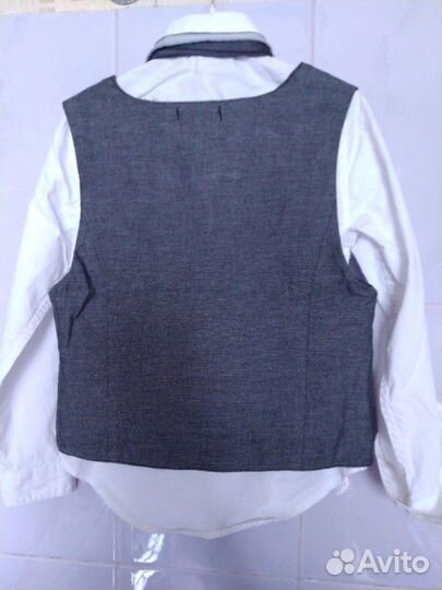Комплект: рубашка/жилетка/галстук р.110-116