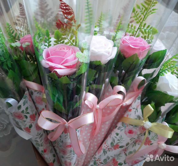 Букеты из мыльных роз на 14 февраля и 8 Марта