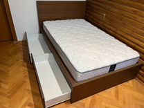 Malm мальм кровать с подъемным механизмом белый 180x200 см