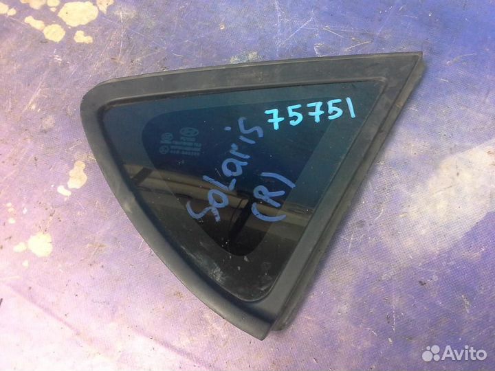 Стекло кузовное глухое правое Hyundai Solaris 2010