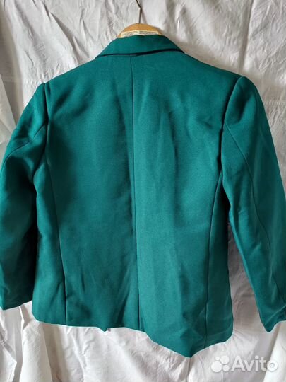 Пиджак школьный зеленый на девочку (134)