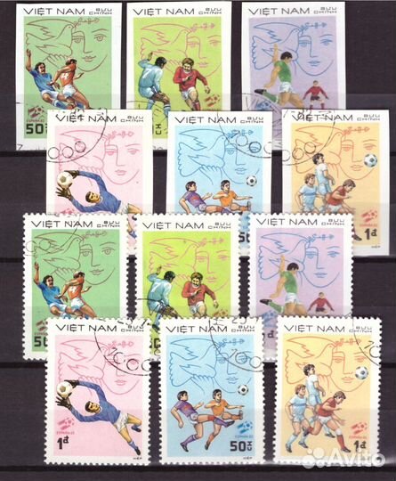 Вьетнам, 1982. Футбол, чм-1986 (гаш.) (01)