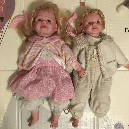 Кукла пара Испания клеймо.Редкие 60см