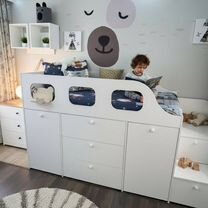 Детская кровать максимум места для хранения