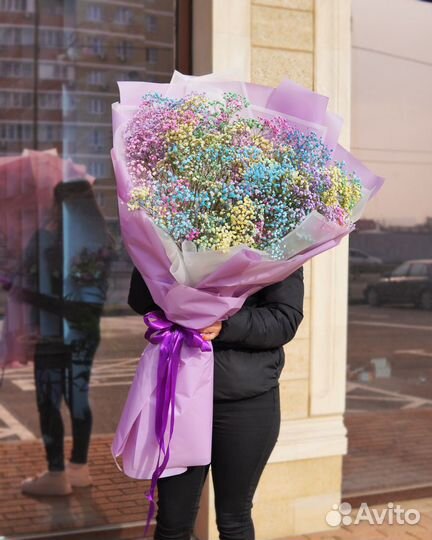 Букеты гиганты из гипсофилы/доставка цветов