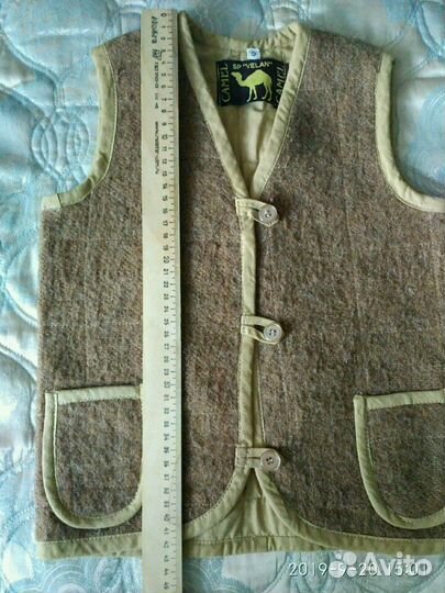 Жилет из верблюжей шерсти новый