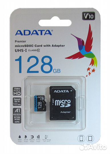 Карта памяти adata 128GB Premier microsdxc UHS-I