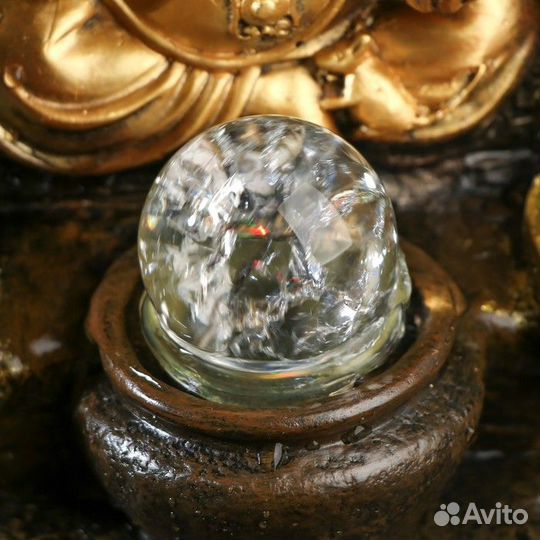 Фонтан настольный от сети, подсветка 'Ганеша в хра