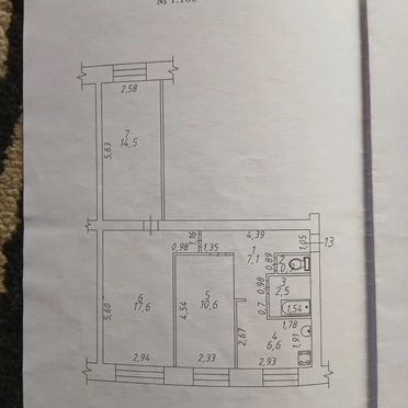 3-к. квартира, 59,8 м², 1/2 эт.