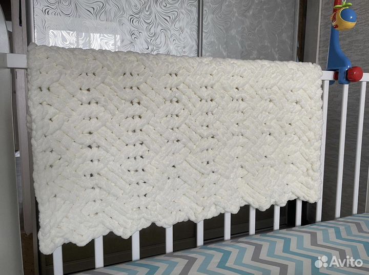 Детский плед из пряжи Alize Puffy