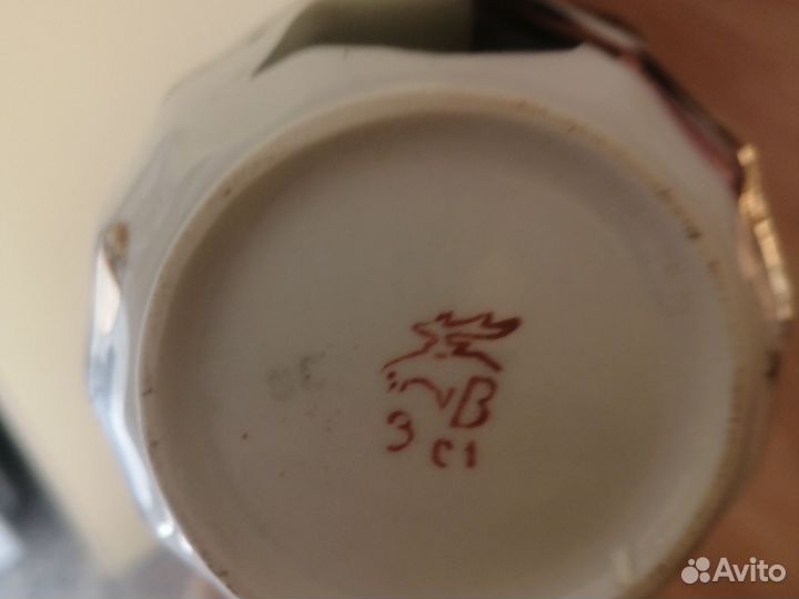 Молочник сливочник фарфор СССР Золотая роза