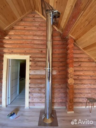 Дымоход / Сэндвич труба для печи, дымохода Везувий