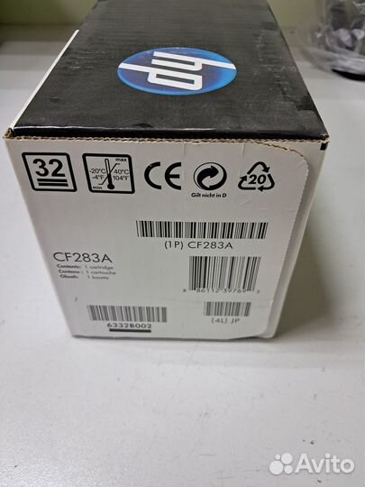 Картридж HP 83A, черный / CF283A оригинальный