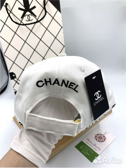 Кепка бейсболка Chanel белая (1019)