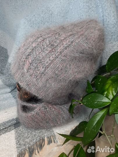 Зимняя Шапка и шарф из ангоры