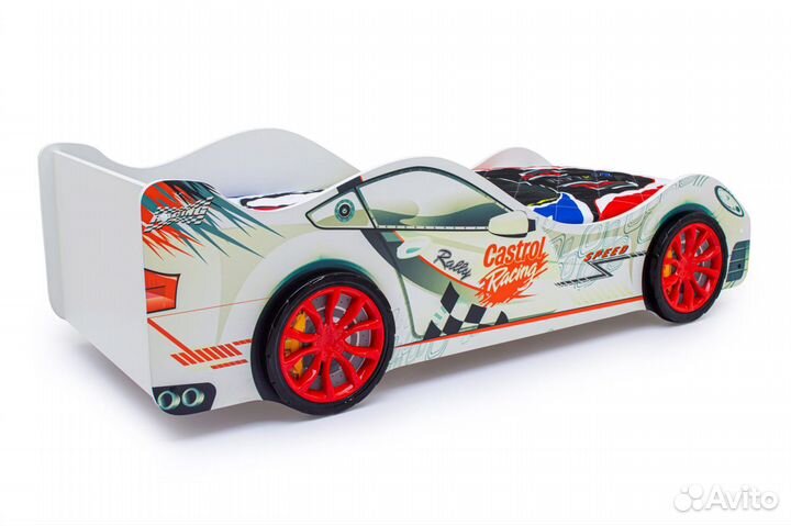 Кровать машина белая