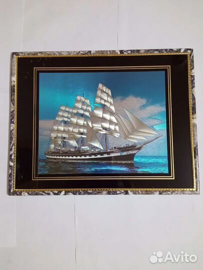Картина парусник Крузенштерн